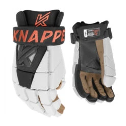 Knapper AK5 Ball Hockey Gloves -Hockey Sales Store Knapper Gants AK5 blanc noir corail 600x600 1